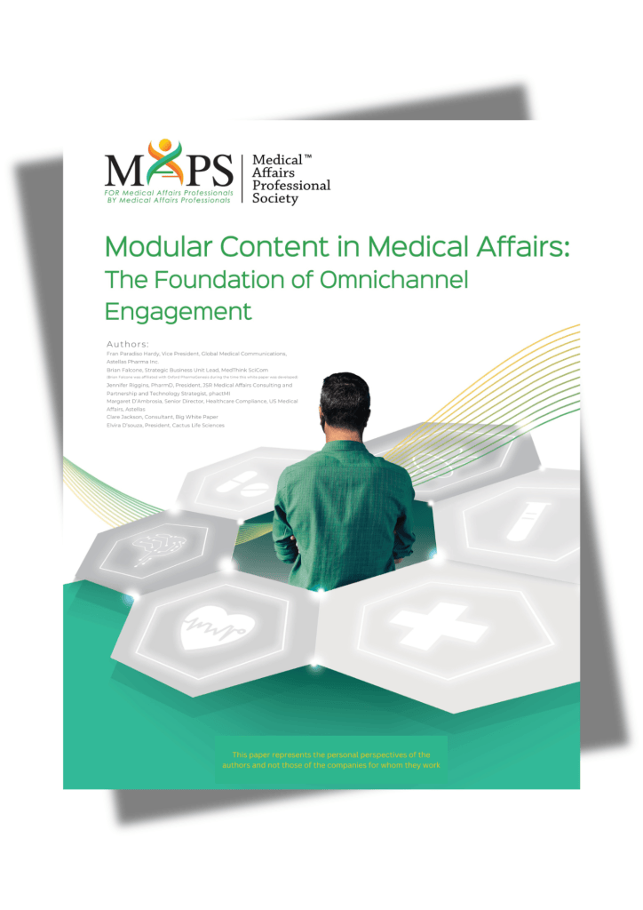 Cover of Modular Content in Medical Affairs, a Medical Affairs Professionals Society white paper